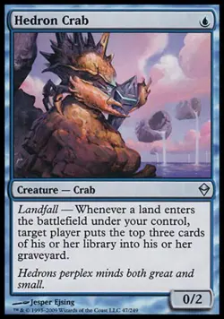 MTG English Hedron Crab NM Normal Zendikar - Image 1