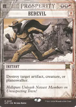 MTG Bedevil (0037) *Non-Foil* Showcase Outlaws Of Thunder Junction NM/MT Cmb Shp - Image 1