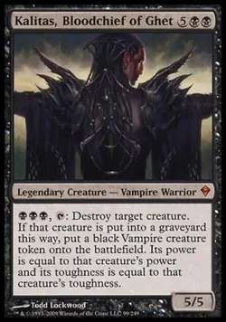 MTG English Kalitas, Bloodchief of Ghet NM Normal Zendikar - Image 1