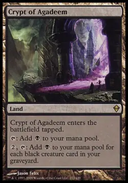 MTG English Crypt of Agadeem NM Normal Zendikar - Image 1