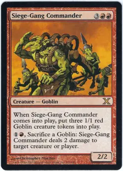 MTG Magic the Gathering Card - 1X Siege-Gang Commander - Tenth Edition - Rare - Image 1