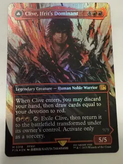 Clive, Ifrit's Dominant (0318) (Borderless) Final Fantasy Foil MTG - Image 1