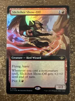 MTG *Slickshot Show-Off Extended Art foil X1* (NM) Outlaws of Thunder Junction - Image 1