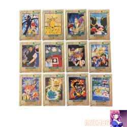Set 12 Pokemon Jumbo Carddass Chip Shooter TCG Vintage Nintendo Bandai Japanese - Image 1