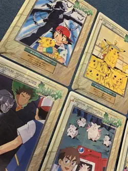Set 12 Pokemon Jumbo Carddass Chip Shooter TCG Vintage Nintendo Bandai Japanese - Image 4