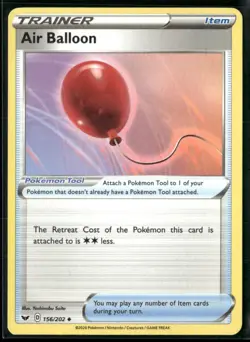 4x - Air Balloon 156/202 - Pokemon TCG Sword & Shield - Playset Regular NM - Image 1
