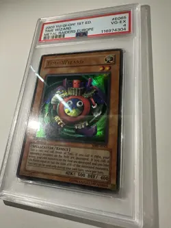 Time Wizard - Metal Raiders - PSA 4 2003 Yugioh 1st - Image 2