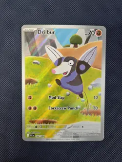 Drilbur 124/86 Black Bolt Illustration Rare Pokemon TCG Card - Near Mint - Image 1