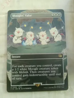 1x Moogles' Valor, Borderless Art, Final Fantasy, Magic MTG MINT CARD - Image 1