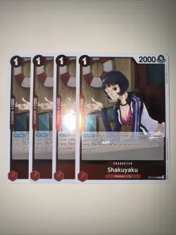 OP12-006 Shakuyaku X4 Playset One Piece TCG CCG Card Game English - Image 1