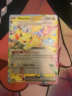 Pikachu ex 057/191 Surging Sparks Double Rare Holo Near Mint Pokemon Card - Image 1