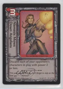 1998 Jim Lee's C-23 Collectible Card Game Nemesis Mows Down Angelans #21 - Image 1