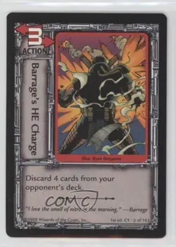 1998 Jim Lee's C-23 Collectible Card Game Barrage's HE Charge #2 - Image 1