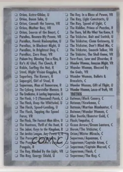 1997 Overpower Collectible Card Game Checklist - Image 2
