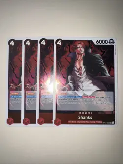 OP12-008 Shanks X4 Playset One Piece TCG CCG Card Game English - Image 1