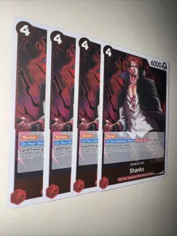 OP12-008 Shanks X4 Playset One Piece TCG CCG Card Game English - Image 2