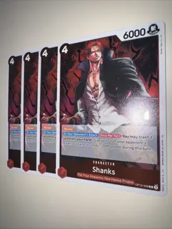 OP12-008 Shanks X4 Playset One Piece TCG CCG Card Game English - Image 3