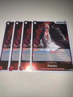 OP12-008 Shanks X4 Playset One Piece TCG CCG Card Game English - Image 4