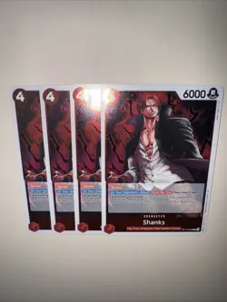 OP12-008 Shanks X4 Playset One Piece TCG CCG Card Game English - Image 5