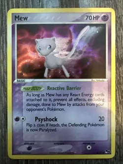 Pokemon TCG Card - MEW 4/17 - Pop Series 4 HOLO RARE - MP - Image 1