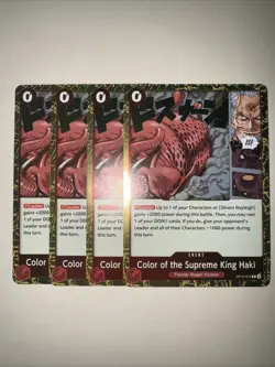 OP12-018 Color Of The Supreme King Haki X4 Playset One Piece TCG CCG Card Game - Image 1