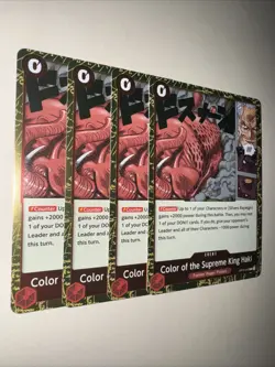 OP12-018 Color Of The Supreme King Haki X4 Playset One Piece TCG CCG Card Game - Image 2