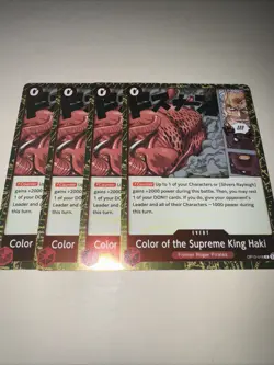OP12-018 Color Of The Supreme King Haki X4 Playset One Piece TCG CCG Card Game - Image 4