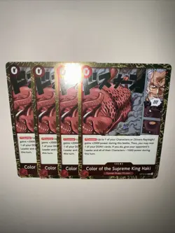 OP12-018 Color Of The Supreme King Haki X4 Playset One Piece TCG CCG Card Game - Image 5