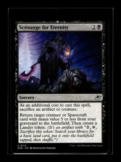 SCROUNGE FOR ETERNITY Edge of Eternities #114 EOE(NM+)(MTG) - Image 1