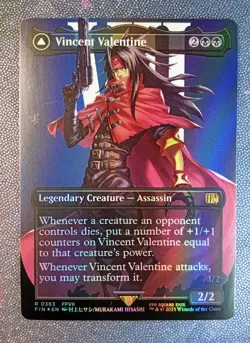 MTG Vincent Valentine BORDERLESS Foil 0383 Magic FINAL FANTASY Galian Beast FIN - Image 1