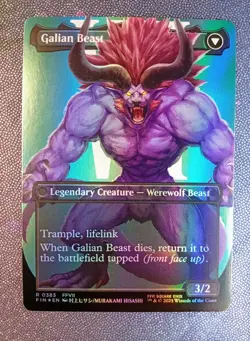 MTG Vincent Valentine BORDERLESS Foil 0383 Magic FINAL FANTASY Galian Beast FIN - Image 2