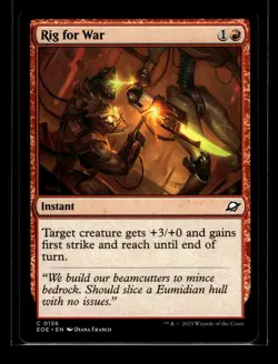 RIG FOR WAR Edge of Eternities #156 EOE(NM+)(MTG) - Image 1