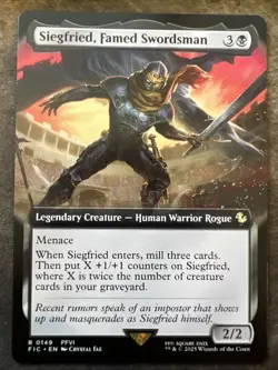 MTG Siegfried, Famed Swordsman (Extended Art) Commander Final Fantasy 149 FF6 NM - Image 1