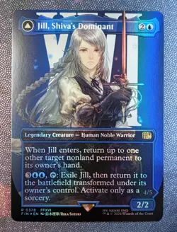 MTG Jill, Shiva' s Dominant BORDERLESS Foil 0378 Magic FINAL FANTASY - Image 1