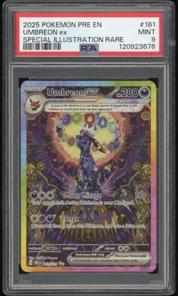PSA 9 Umbreon ex Pokemon Prismatic Evolutions #161 Special Illustration Rare SIR - Image 1