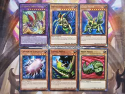 Yugioh Perfectly Ultimate Great Moth Set 6 Card Insect Larvae Petit Weevil - Image 1