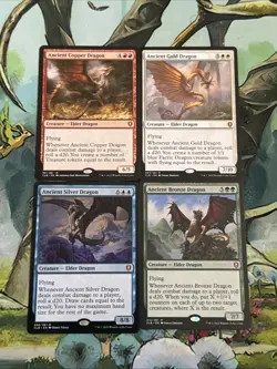 MTG: Ancient Dragon Den (Bronze, Copper, Gold, & Silver) Pr0xy NM - Image 1
