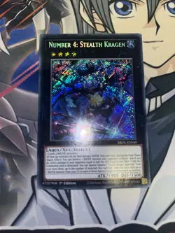 YuGiOh! Number 4: Stealth Kragen BROL-EN030 Secret Rare 1st Ed - Image 1