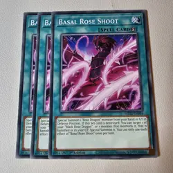 3x Basal Rose Shoot Black Rose Core Support - Playset Yugioh Euro - Image 1