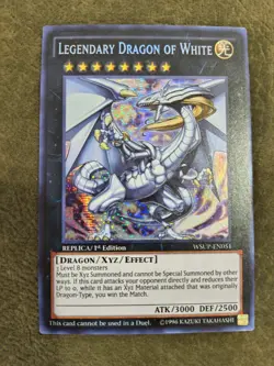 Yugioh Legendary Dragon of White WSUP-EN051 1st Edition Secret Rare - NM-MINT - Image 1