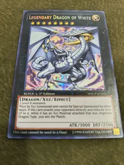 Yugioh Legendary Dragon of White WSUP-EN051 1st Edition Secret Rare - NM-MINT - Image 2