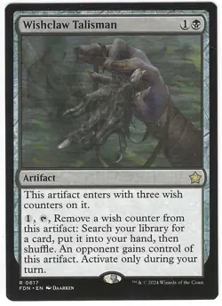 Magic the Gathering - Foundations: Wishclaw Talisman Rare Card #617 - Image 1