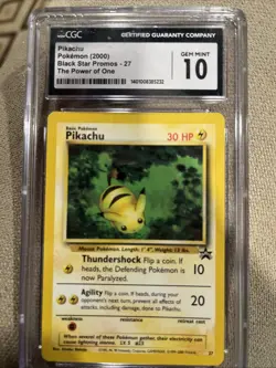 CGC 10 GEM MINT Pikachu 2000 Black Star Promos 27 Pokemon Card psa - Image 1