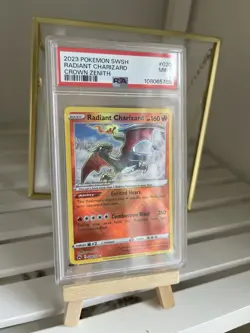 PSA 9 Radiant Charizard 020/159 Crown Zenith Holo Graded Pokemon Card - Image 1