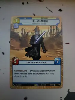 Star Wars: Ki-Adi-Mundi Hyperspace Unit Card Unlimited SWU TCG Legendary - Image 2