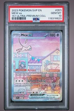 2023 MEW EX 053 BLACK STAR PROMO 151 Pokemon Card PSA 10 - Image 1