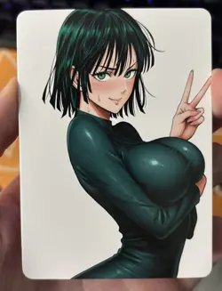 Custom Fubuki Up Shirt View Double Sided Lewd Japanese One Punch Man Card - Image 2