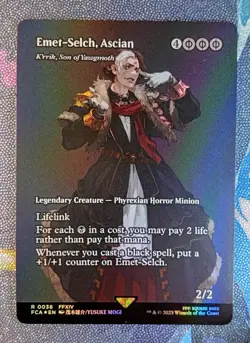 MTG Emet-Selch Ascian BORDERLESS FOIL Through the Ages 0036 Magic FINAL FANTASY - Image 1