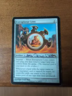 MTG Extraplanar Lens Mirrodin SIGNED BY LARS GRANT WEST - Image 1