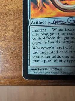 MTG Extraplanar Lens Mirrodin SIGNED BY LARS GRANT WEST - Image 5